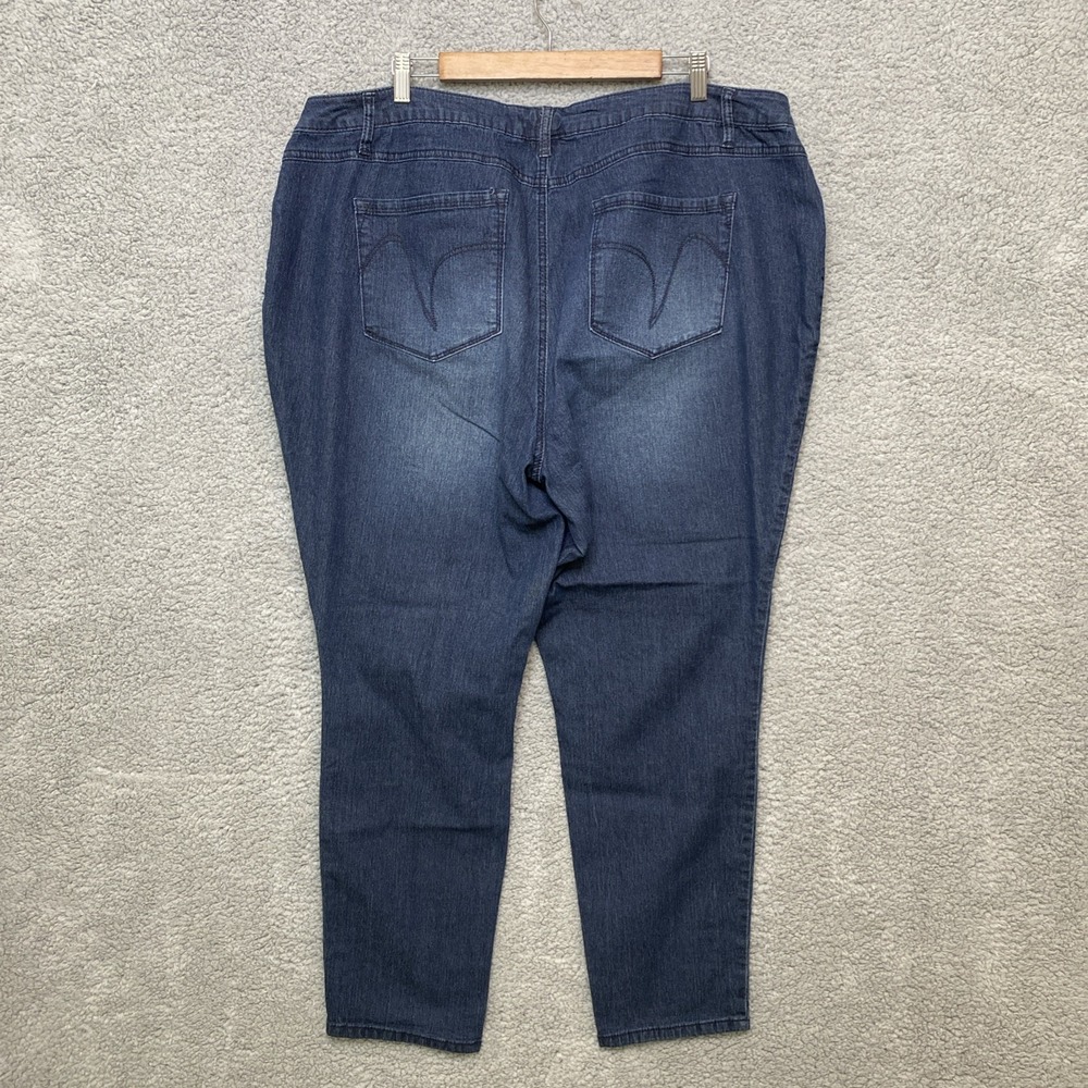 A3 Denim Jeans Women 24W Blue Denim Classic Skinny Super Stretchy Medium Wash - Picture 2 of 12